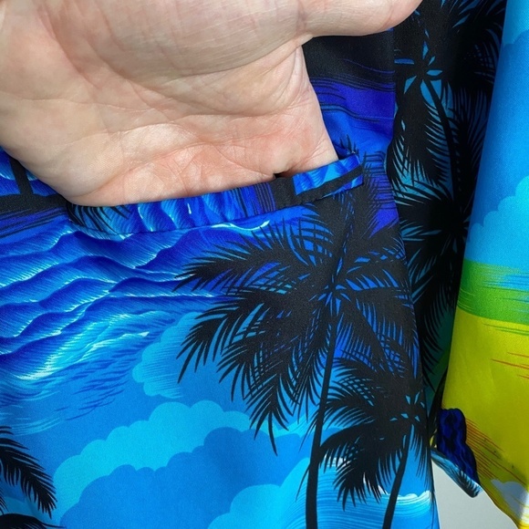 Royal Creations Vintage Aloha Shirt Hawaiian Palm Tree Sunset Surf Men's - Picture 5 of 9